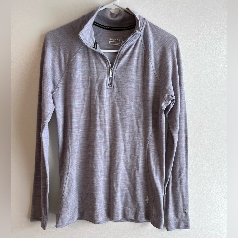 Smartwool women’s athletic merino wool base layer sweater quarter zip
